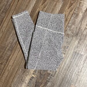 Athleta Black and White Speckled Leggings